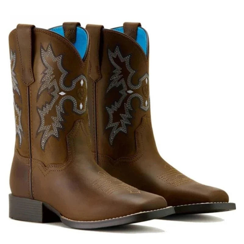 Bota Vaquera Para Niño Tombstone Distressed Cafe | Ariat