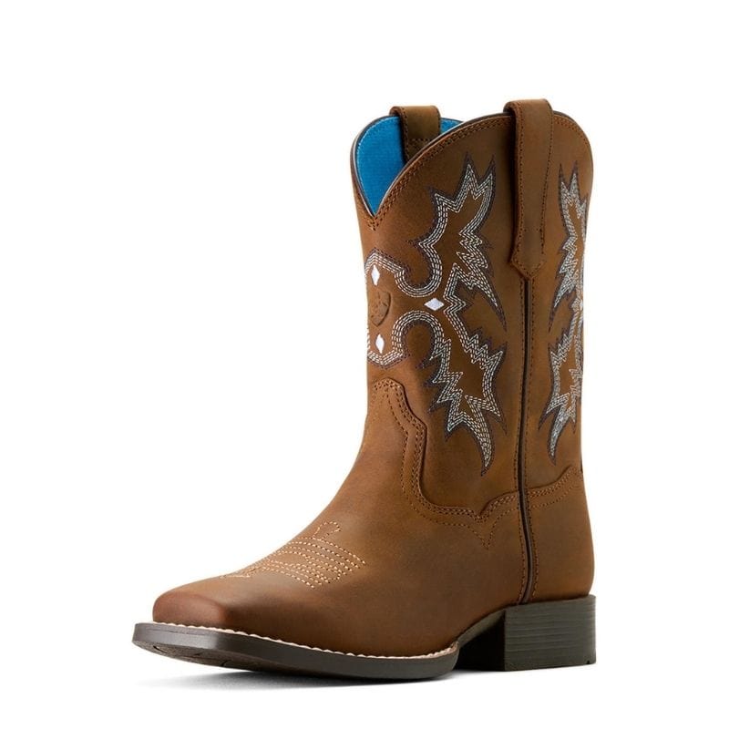 Bota Vaquera Para Niño Tombstone Distressed Cafe | Ariat