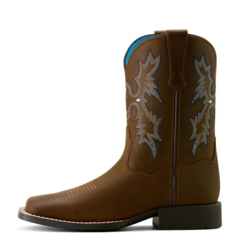 Bota Vaquera Para Niño Tombstone Distressed Cafe | Ariat
